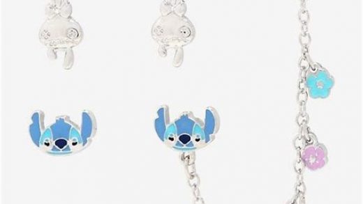 Disney Lilo and Stitch Necklace and Earring Set