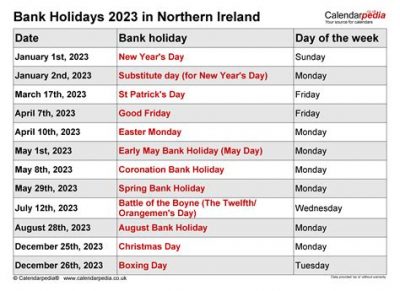 August Bank Holiday 2023